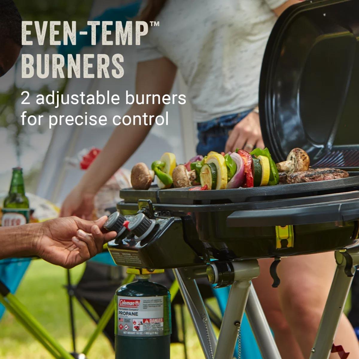 Coleman Red RoadTrip X-Cursion Portable Collapsible 2-Burner