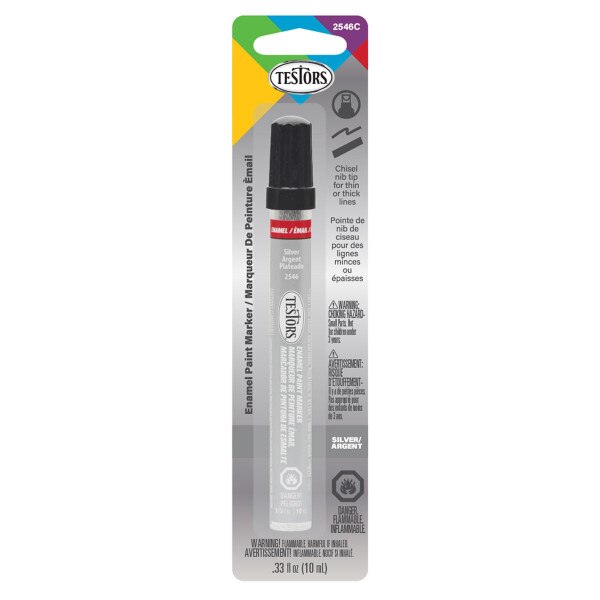 Testors Metallic Silver Enamel Paint Marker City Mill