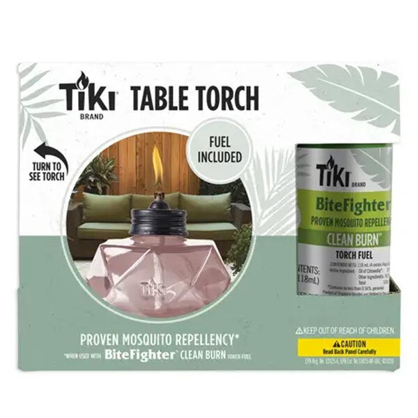 TIKI Table Torch & Fuel Clean Burn BiteFighter Kit, Assorted Colors