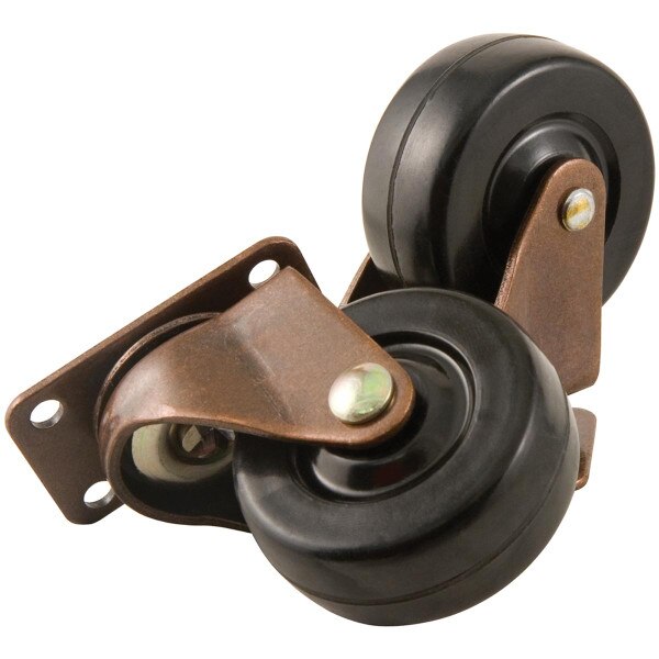 2 in. Black HeavyDuty Swivel Plate Caster 2 Count City Mill