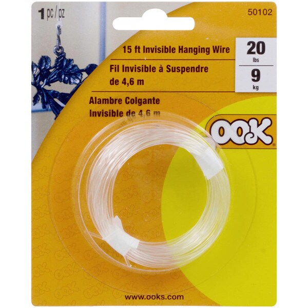 OOK Invisible Hanging Wire 15 ft. 20lb