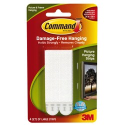 Medium Black Command Picture Hanging Strips (4)