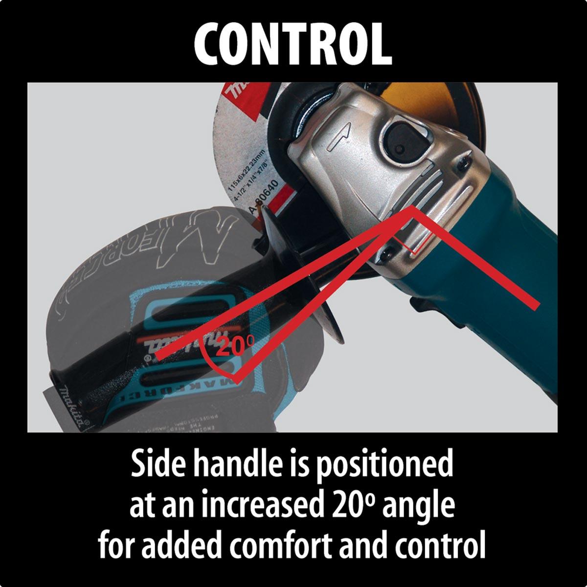 Makita Corded 4-1/2 in. 6.0 Amp Angle Grinder with 5 Wheels
