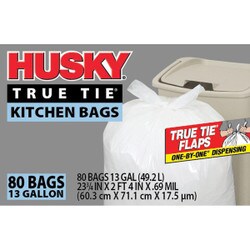 55 Gallon Clear Heavy-Duty Flap Tie Drum Liner Trash Bags (80-Count)