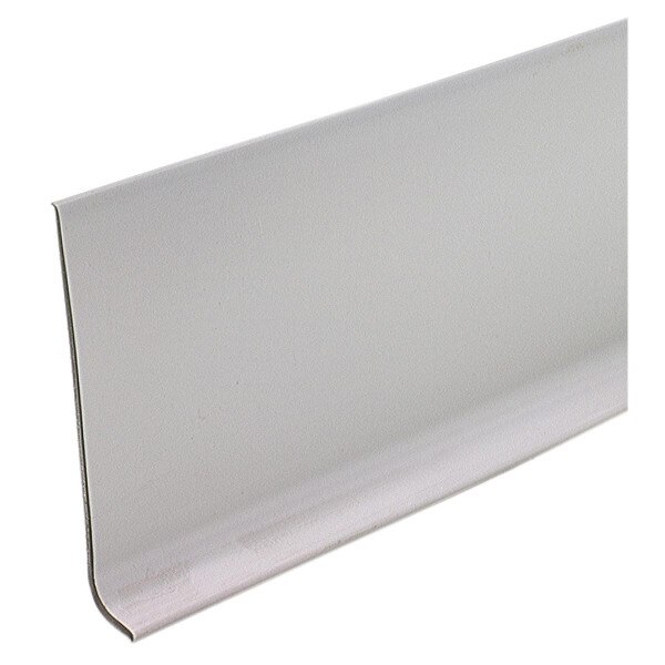 4 in. x 4 ft. Silver Gray Cove Wall Base Vinyl Strips City Mill