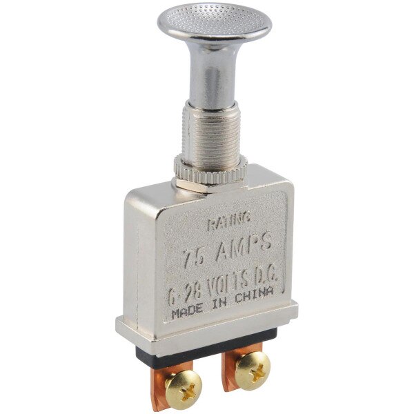 Chrome On-Off Knob Switch (75 Amp) | City Mill