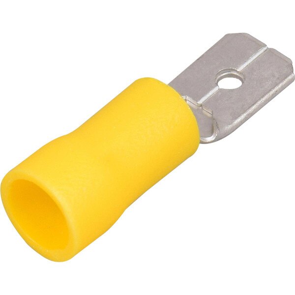 Yellow Male Spade Terminal (1210 x 1/4") City Mill