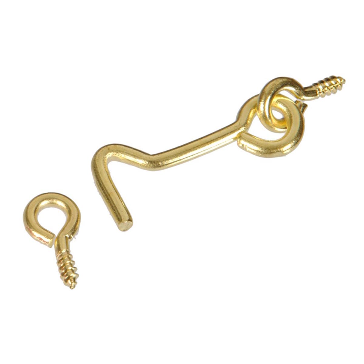 Brass Gate Hook & Eye Latch 1-1/2 in., 2 Pieces