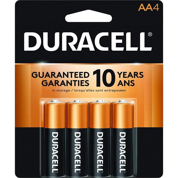 Duracell Coppertop 9V Battery, Long Lasting Batteries, 4 Pack