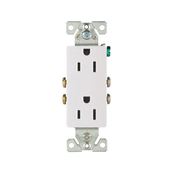 Duplex Receptacle Decorator, White | City Mill