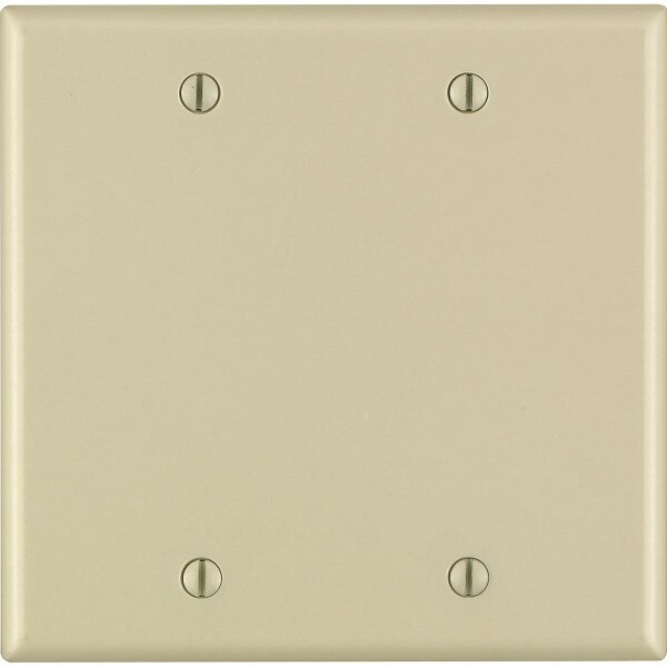 Leviton 2Gang Blank Wall Plate Ivory City Mill