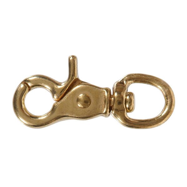 Round Swivel Solid Brass Trigger Snap 1/2 in. x 29/16 in. City Mill