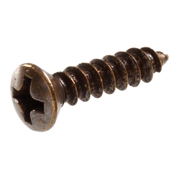 Oval Antique Brass Sheet Metal Screw (8 x 1 in.) City Mill