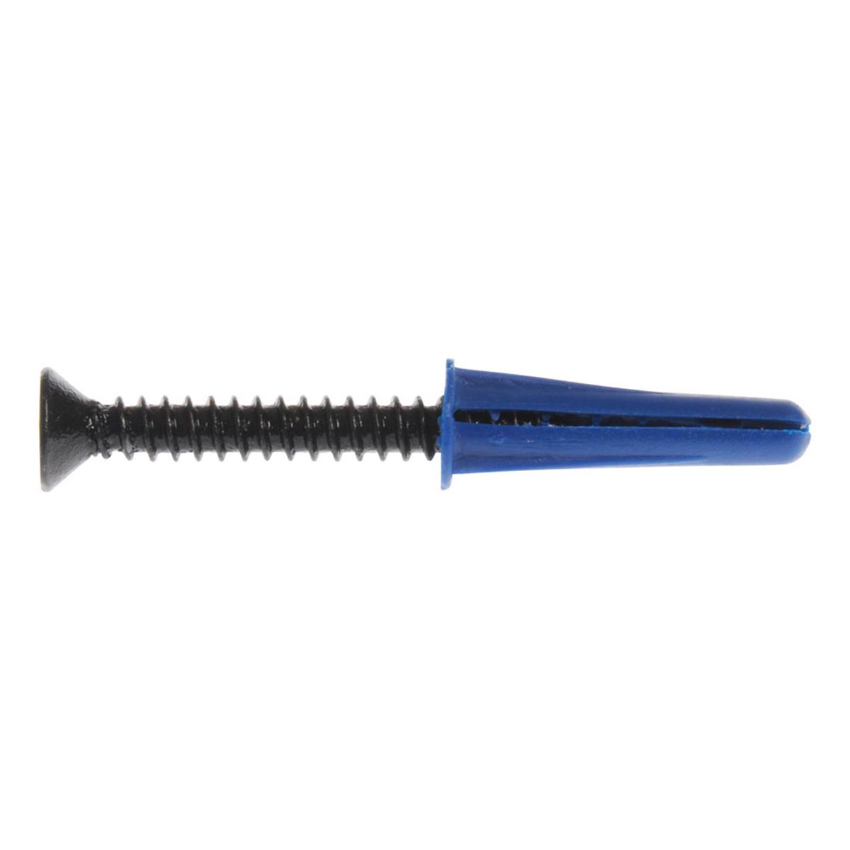 thumbnail image 2 of 2500 Count 10-12 X 1 Inch Blue Conical Plastic Wall Anchors - Made In USA 2 of 3