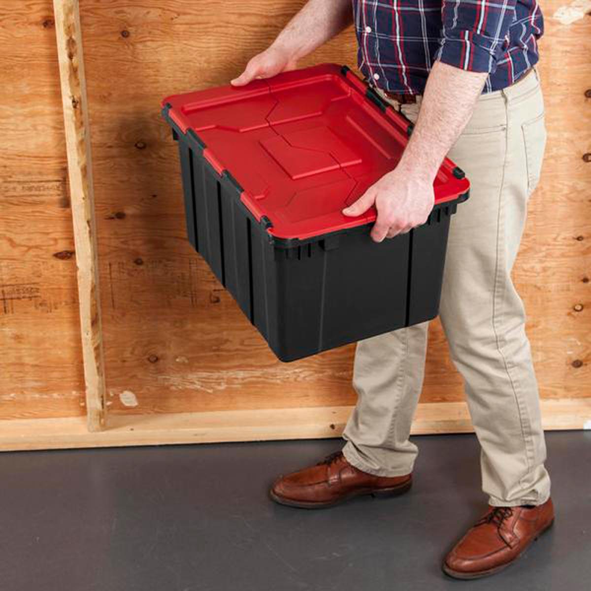 Sterilite 12 Gallon Hinged Lid Industrial Storage Tote City Mill