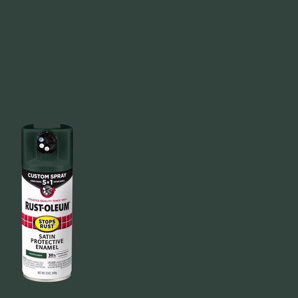 Rust-Oleum Stops Rust 5-in-1 Indoor/Outdoor Satin Hunter Green Oil ...